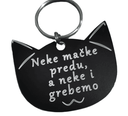 Happy Pumpkin P143 Privezak za ključeve Neke mačke predu, Crni