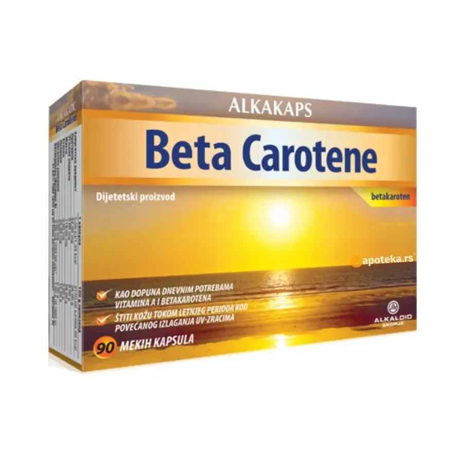 Selected image for ALKALOID Alkakaps Beta β Carotene 30 mg 90 kapsula