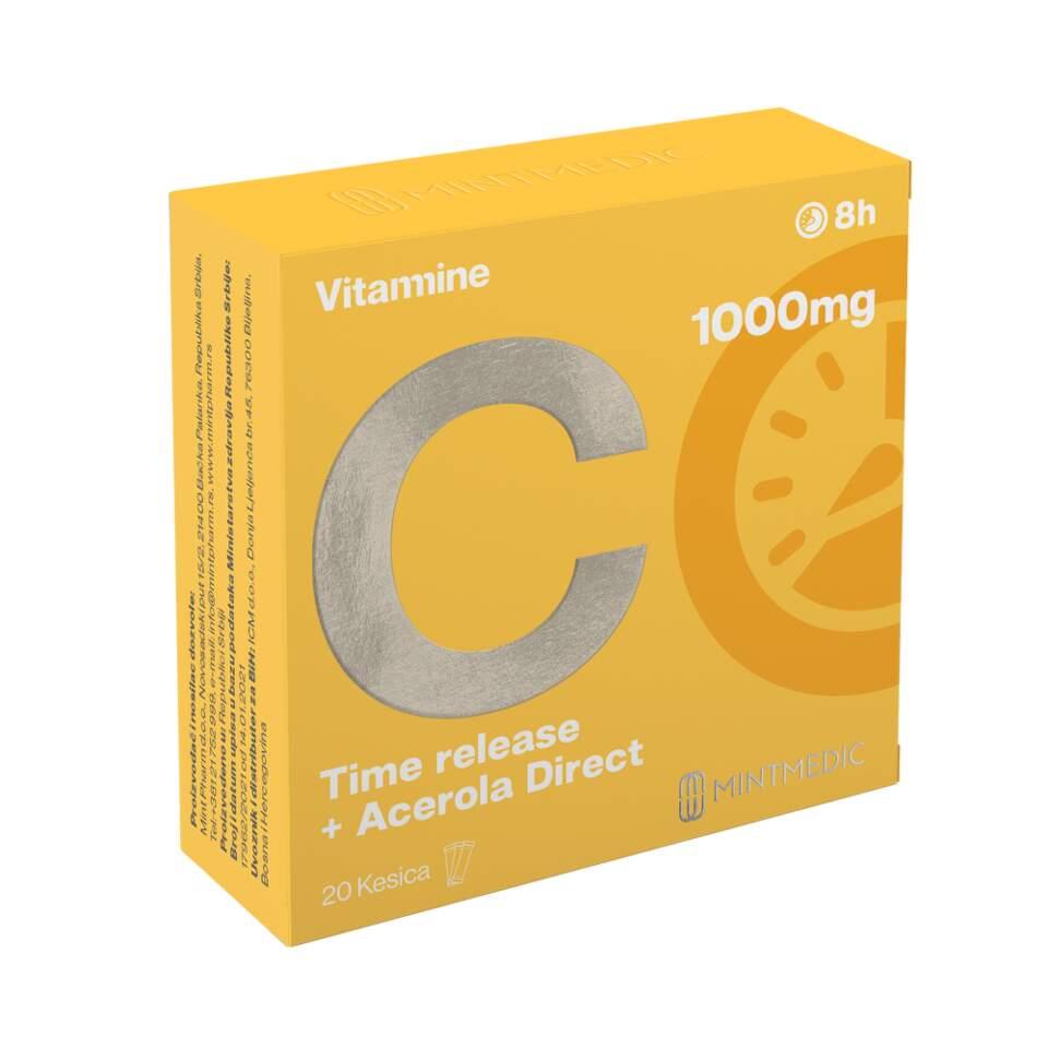 MINTMEDIC Vitamin C Time Release 1000 + Acerola Direct 20/1