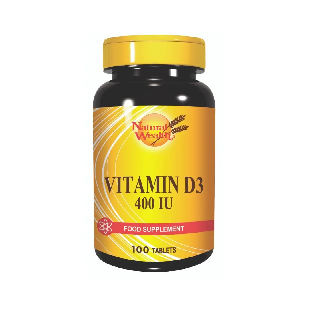 Selected image for NATURAL WEALTH Vitamin D3 400 IU tablete 100/1