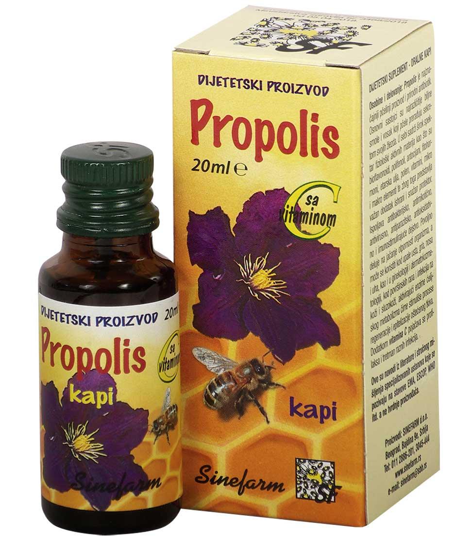 Selected image for SINEFARM Propolis kapi sa C vitaminom 20 ml