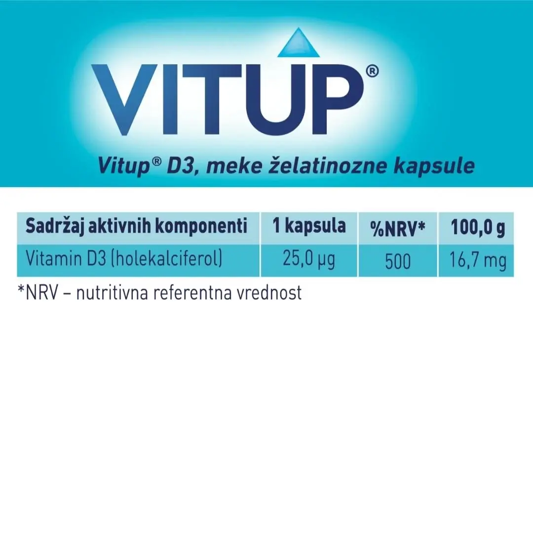 Selected image for VITUP® Vitamin D3 1000 IJ 30 Kapsula