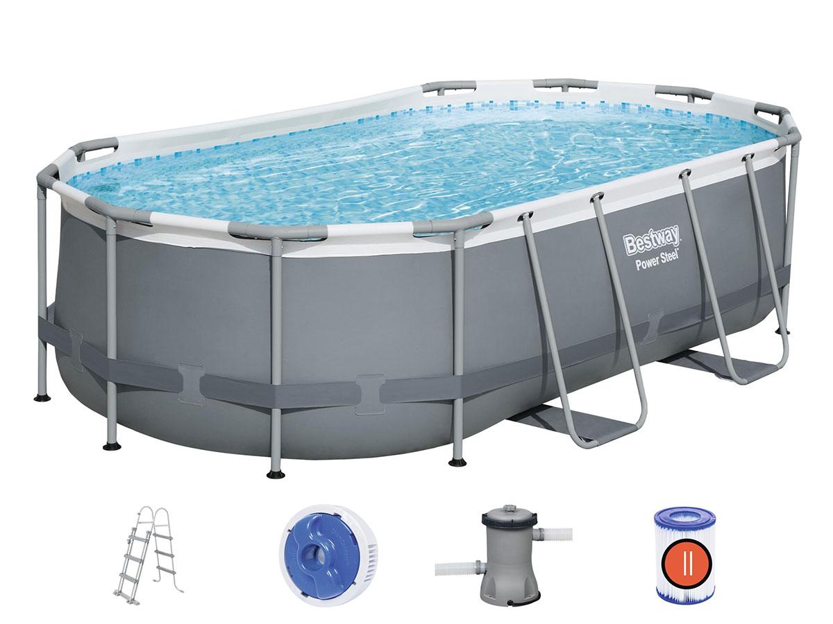 Bestway Bazen sa metalnim konstrukcijama Power, 7.250 l, 427x250x100 cm
