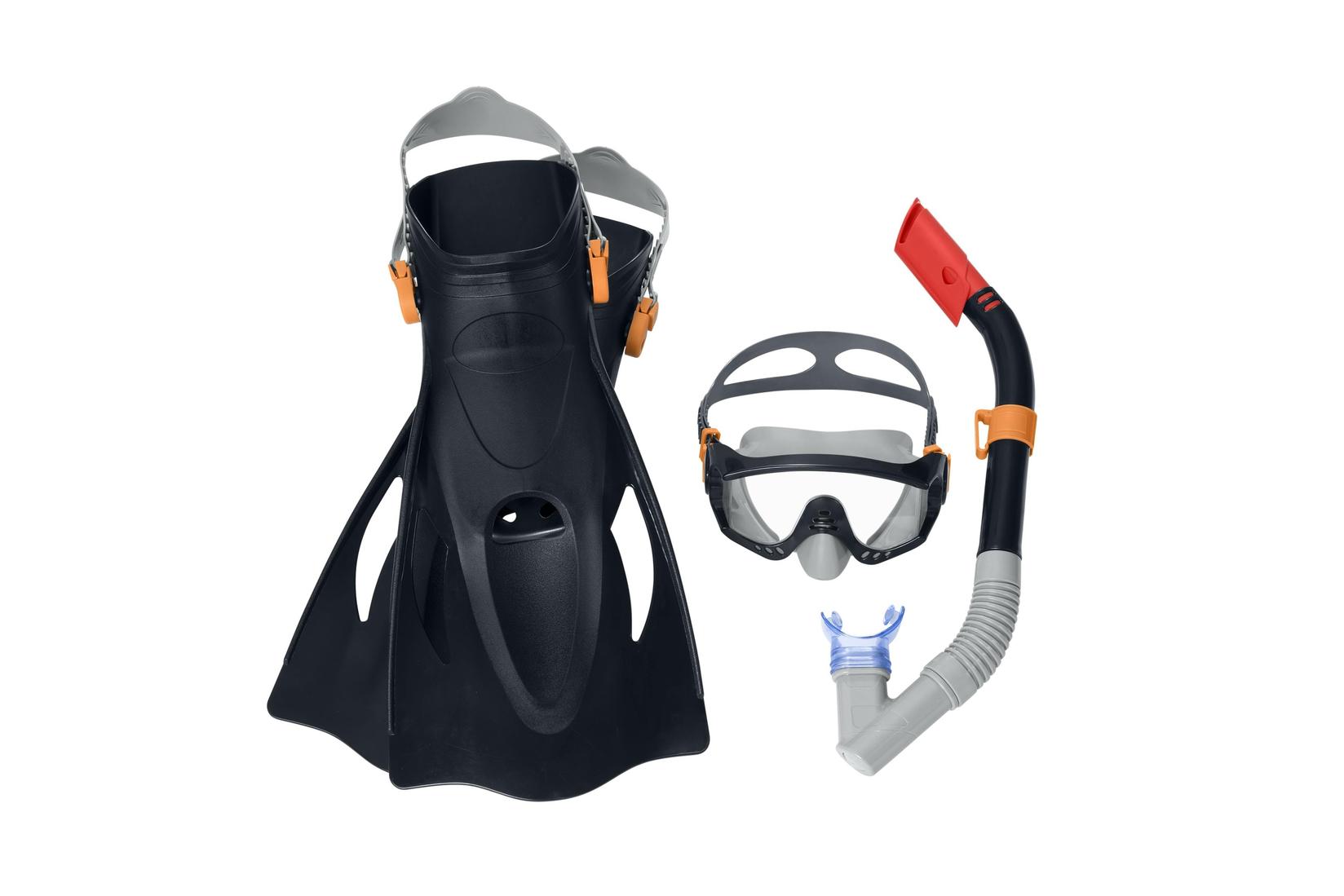 Bestway Set maska,disaljka i peraja Spark Wave, Crni