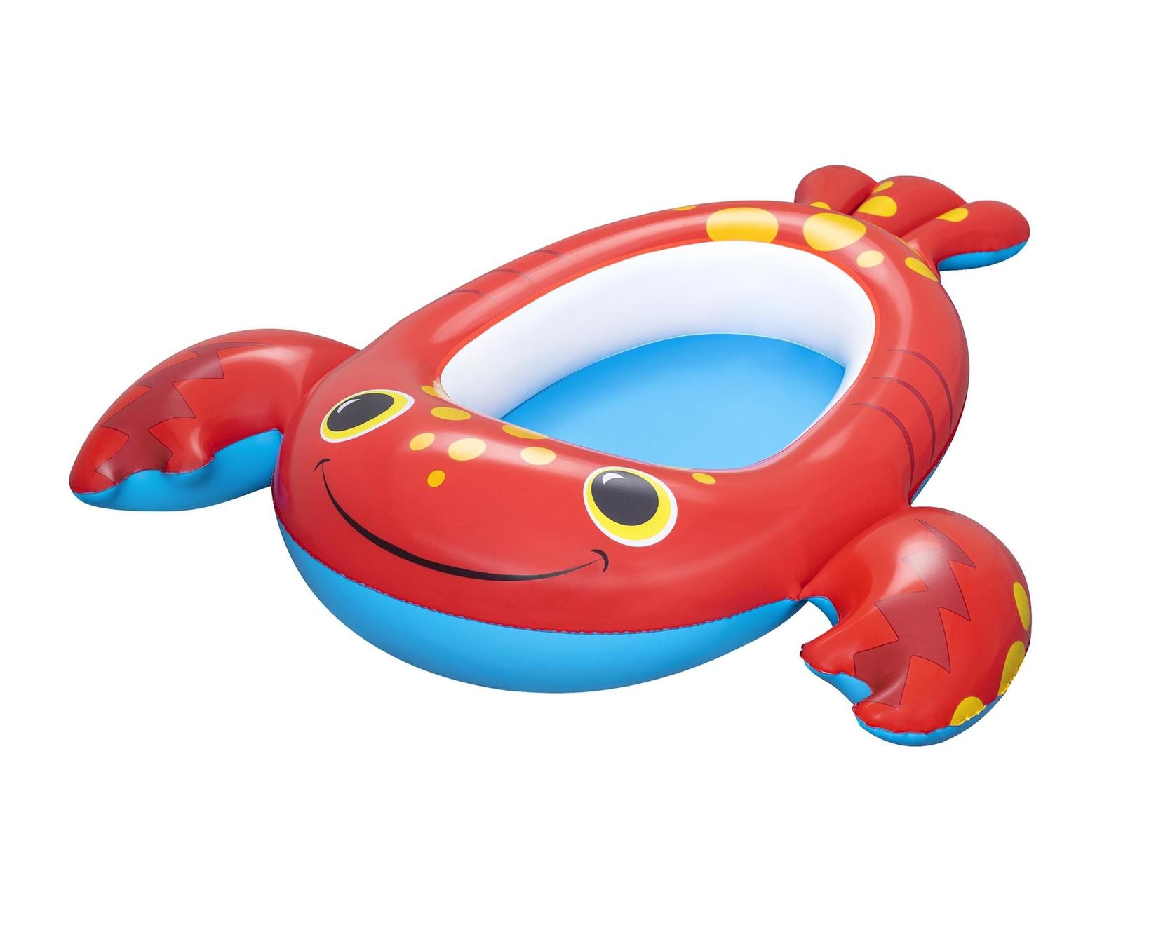 Bestway Čamac za bebe Splash Buddy Rak, 117x116 cm, Crveni