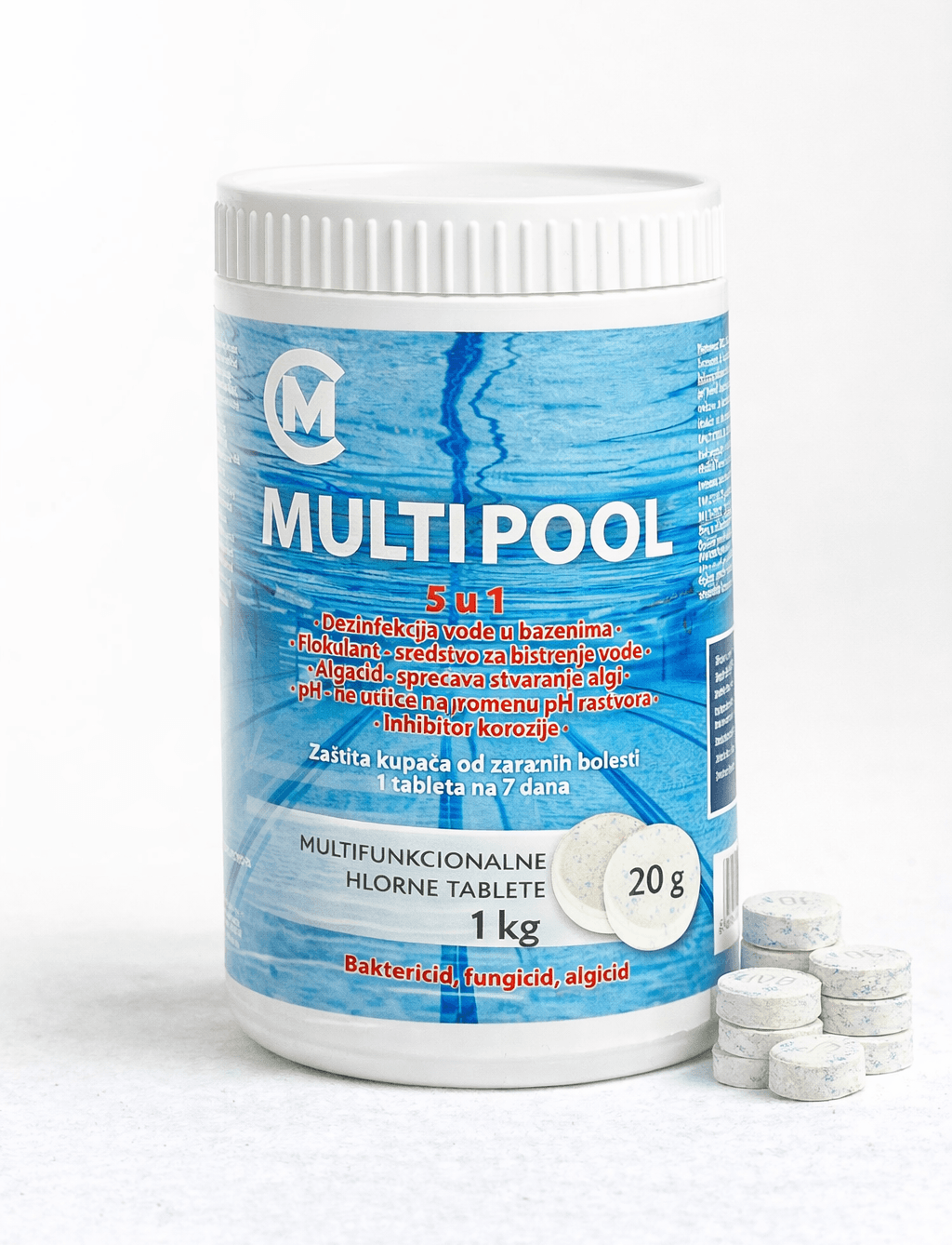 Multi Pool Tablete za bazene 5u1, 50 tableta po 20g, 1kg