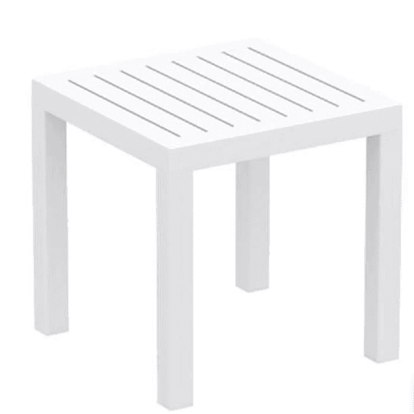 Nero Aluminijumski stočić 45 x 45 x 45 cm, Beli