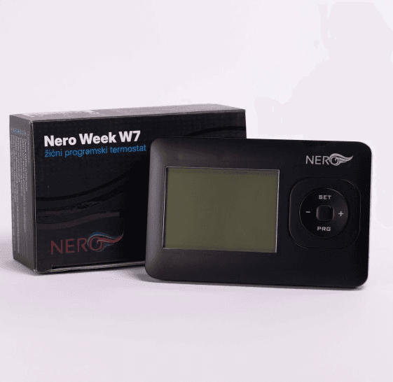 Nero Sobni žičani programabilni termostat W7, Crni