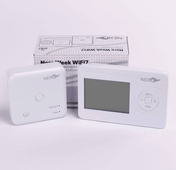 Nero Sobni bežični programabilni termostat WL7-RF, Wifi, Beli