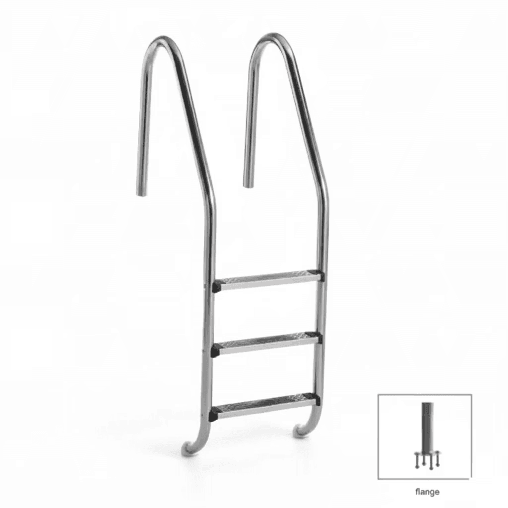 FF Merdevine za bazen 3 Standard AISI 304 Flanša, 3 stepenika