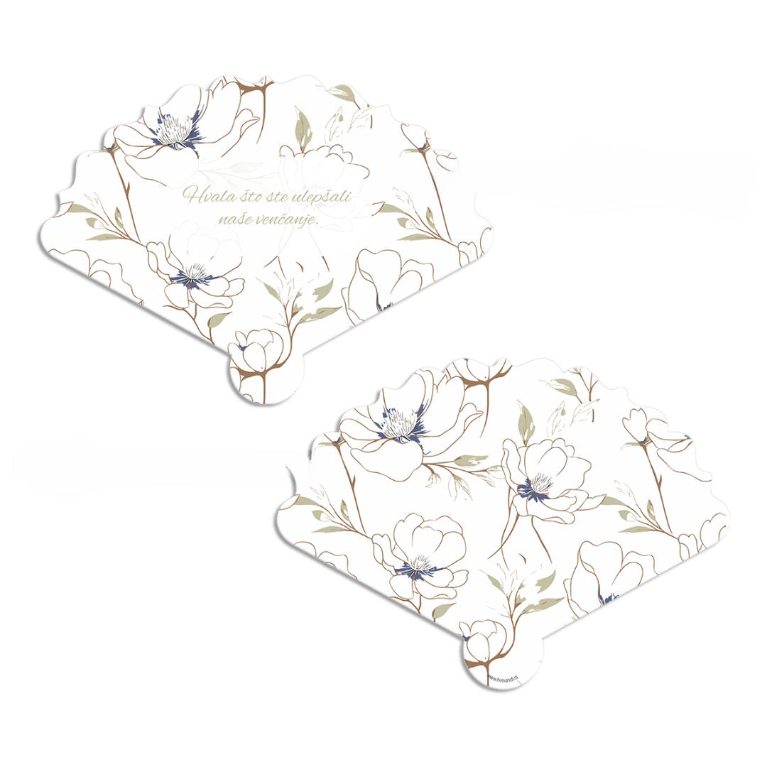 Lepeze za venčanje 8, 100 komada