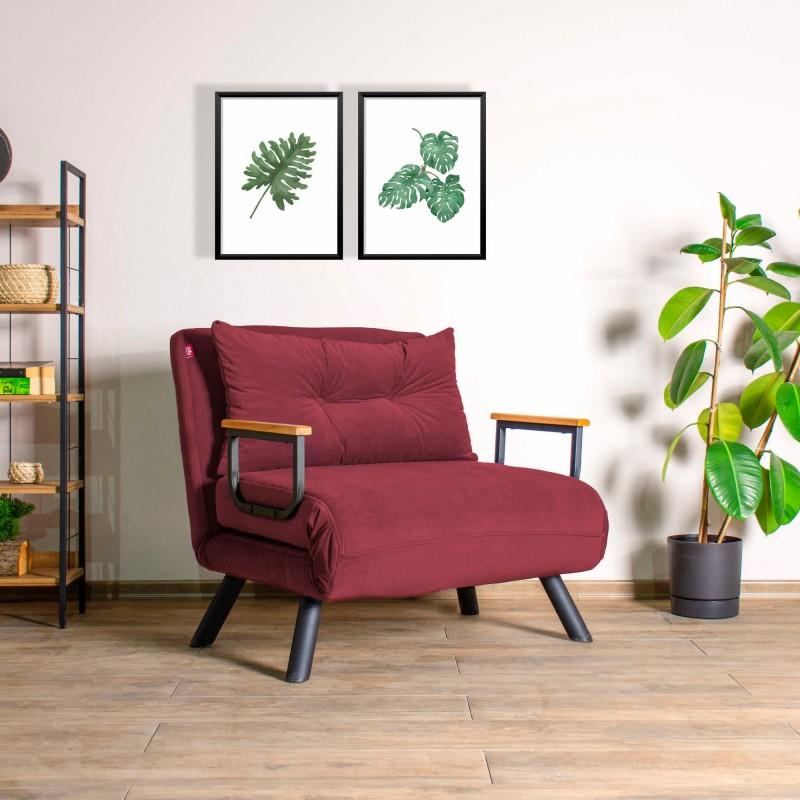 Selected image for Atelier del Sofa Sando Single Fotelja na razvlačenje, Bordo