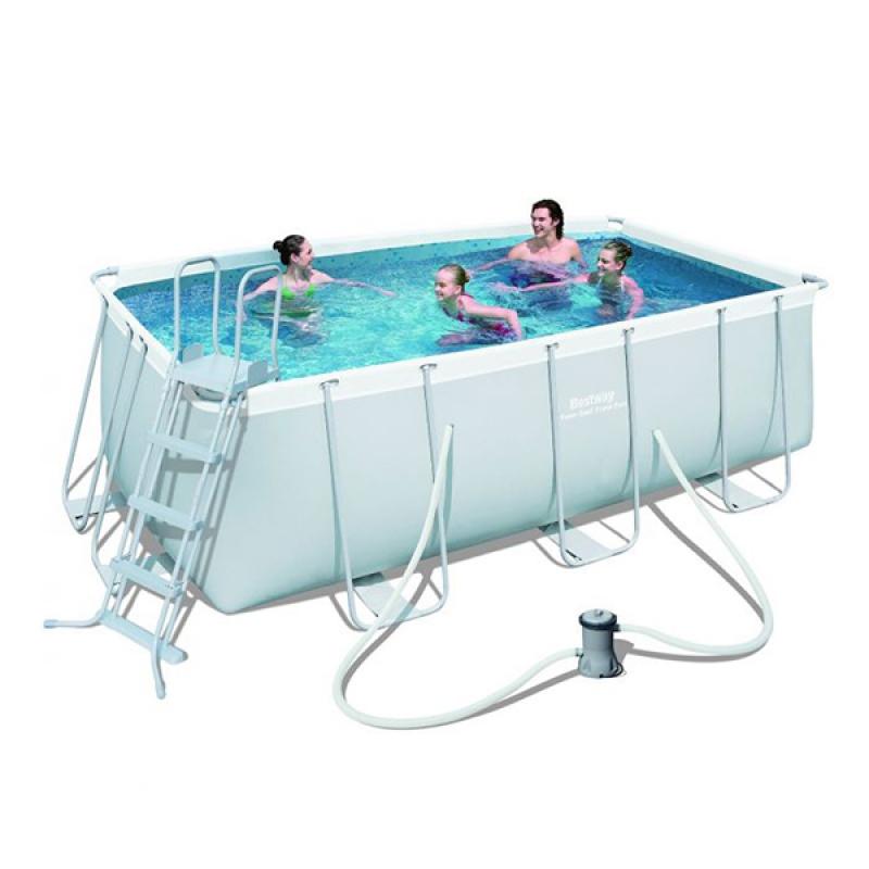 BESTWAY Porodični bazen sa čeličnim ramom 412x201x122cm Power Steel