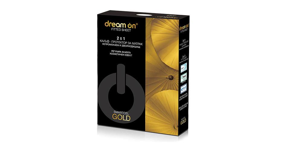 Dream on Smartcel Gold Navlaka za dušek, Zlatna, 100x190 cm