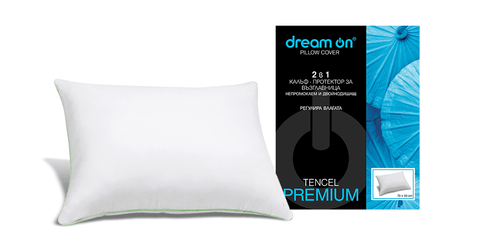 Selected image for Dream on Tencel Premium Navlaka za jastuk, Bela, 70x50 cm