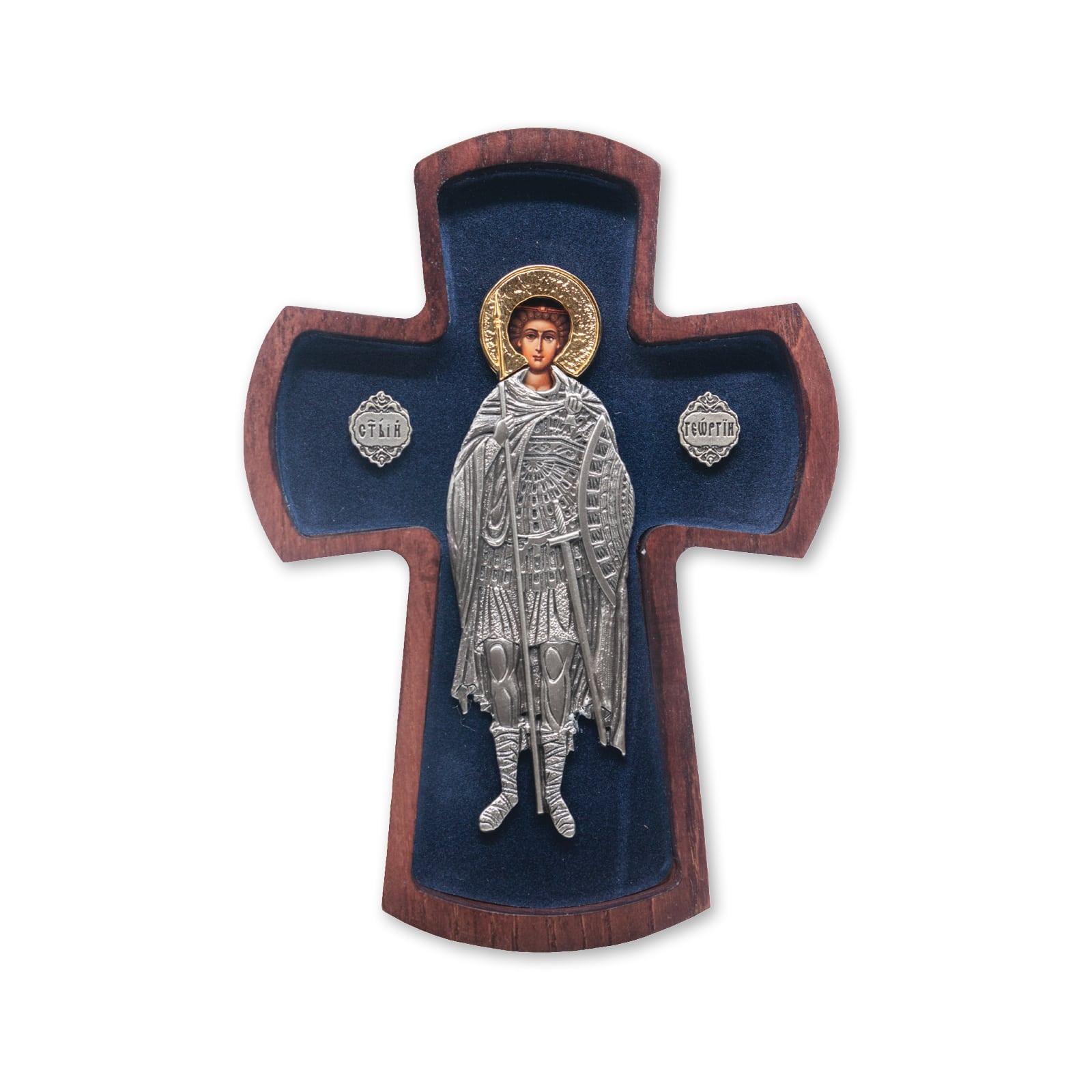 Selected image for Ikona krst Sveti Velikomučenik Đorđe, 93x150x22mm