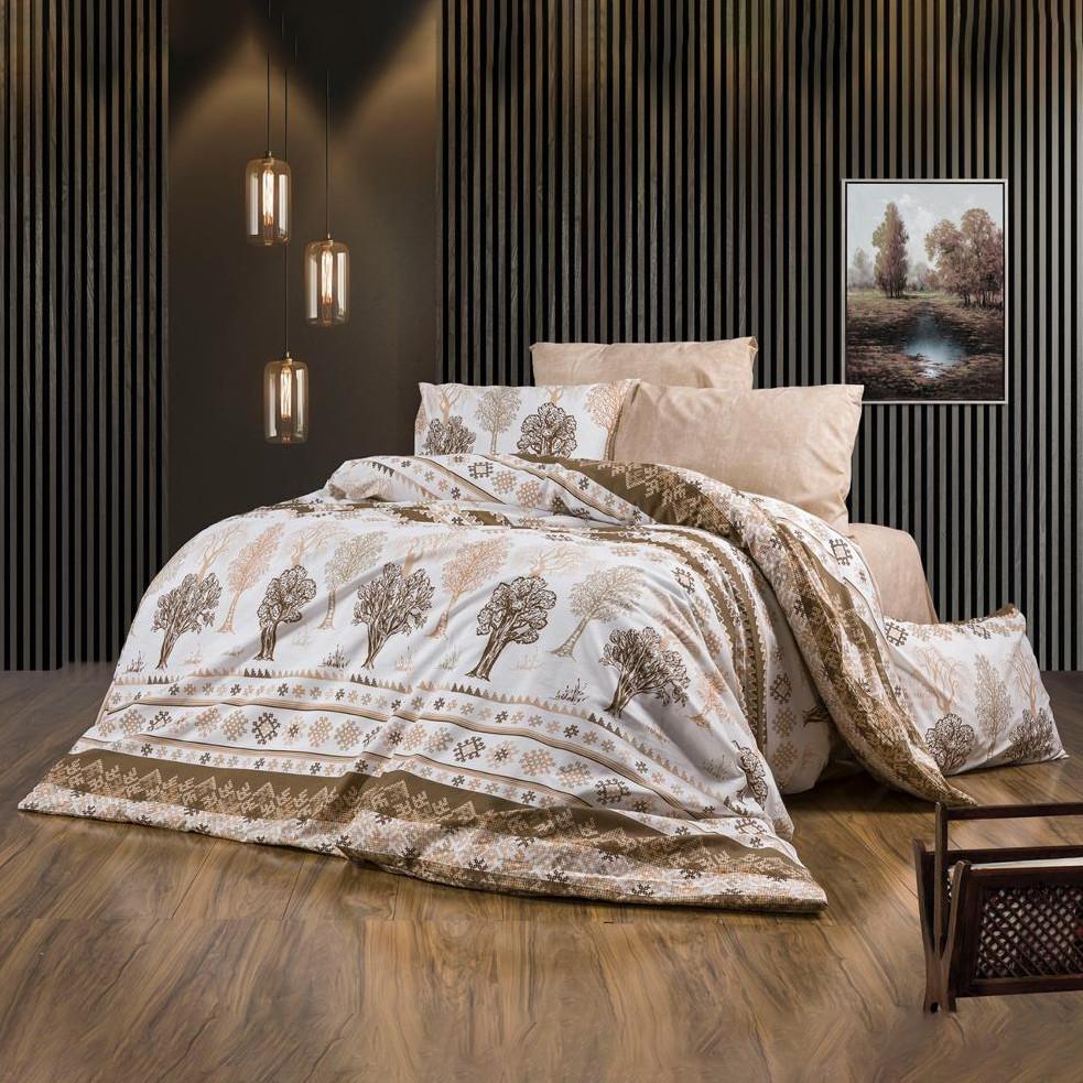 Selected image for Mille Notti Oriental Flair Pamučna posteljina za bračni ležaj, 200x220 cm, Bež-bela