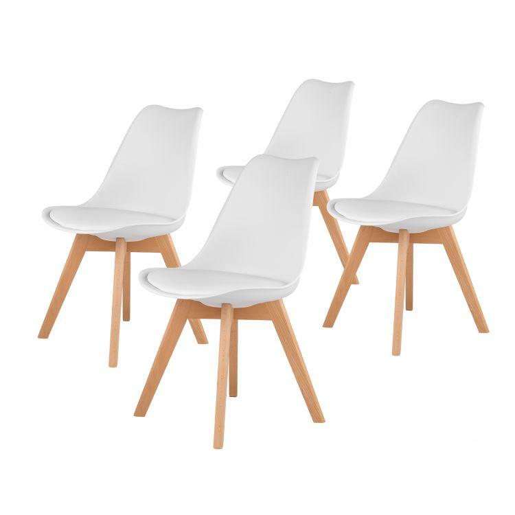 ModernHome Set od 4 trpezarijske stolice Filipo, Beli