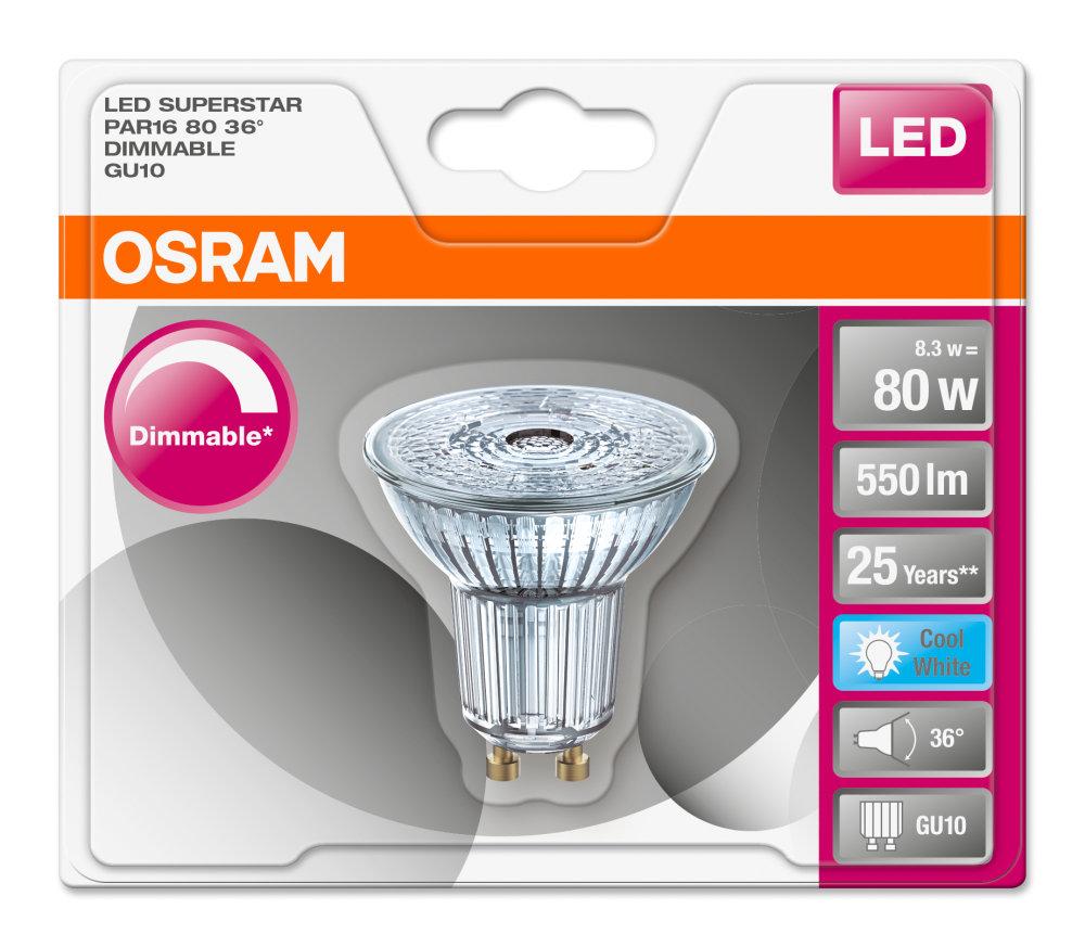 Selected image for OSRAM LED dimbilna sijalica GU10 8.3W NW 4000K 36