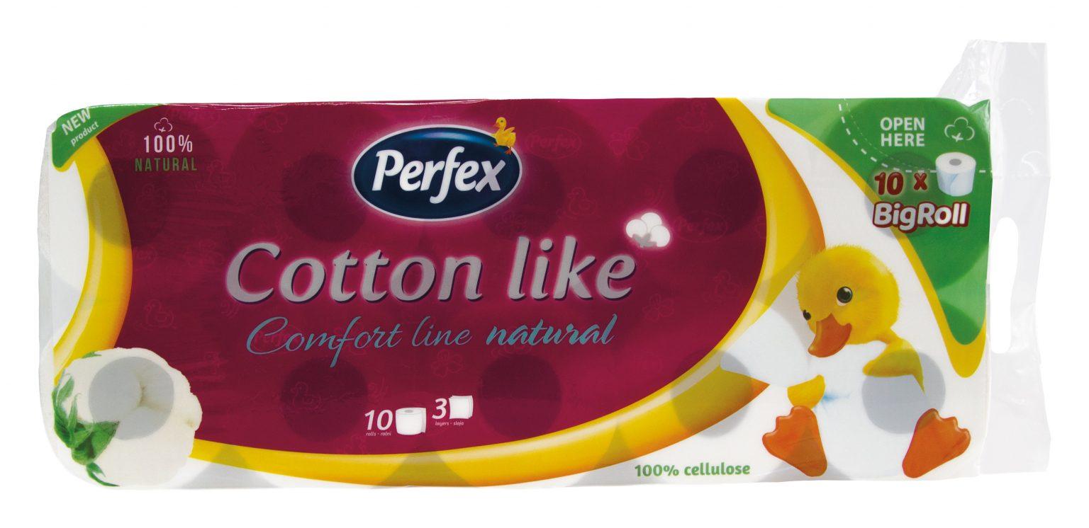 Selected image for PERFEX Toalet papir COTTON COMFORT LINE NATURAL 10/1