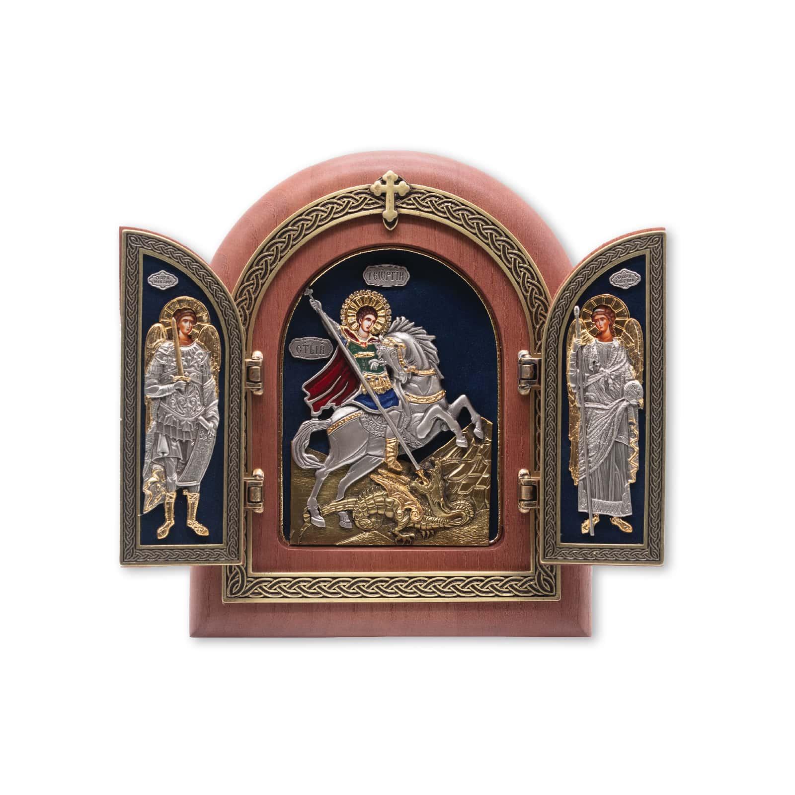 Selected image for Triptih Sveti Velikomučenik Đorđe, 220x255x32mm