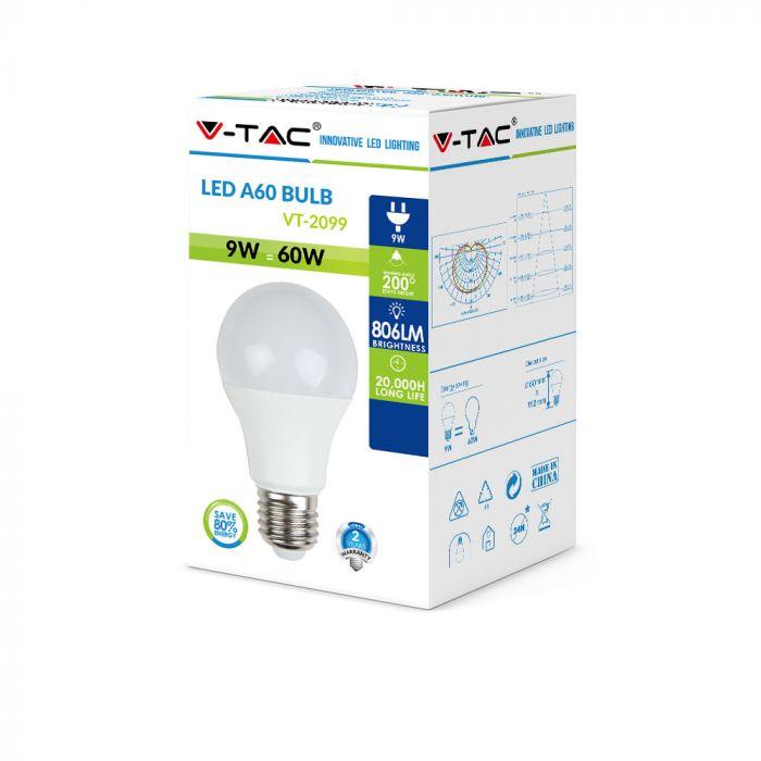 VTAC LED sijalica E27 A60 9W NW