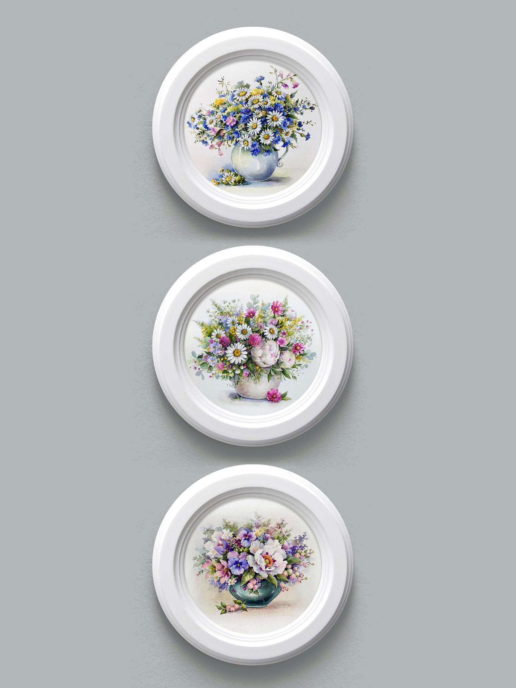 Home Gallery Set od 3 mini slike ''Tratinčice'' 17.5cm