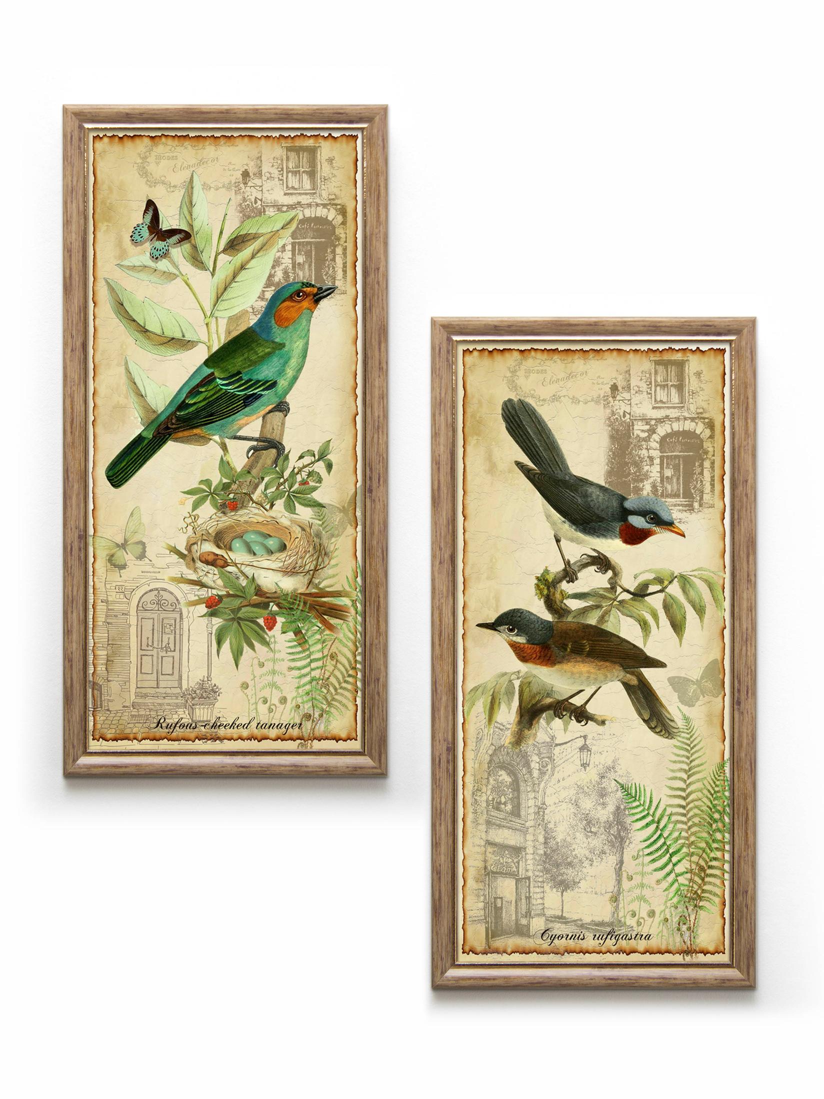 Home Gallery Set od 2 slike "Korolina" u okviru 20x42cm