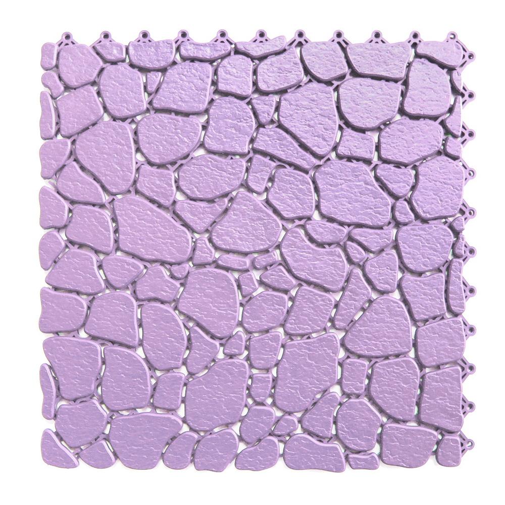 AQUA Neklizajuće antibakterijske obloge Aqua Stone, Oko bazena i za vlažne zone, Boja lavande, 1,38 m²