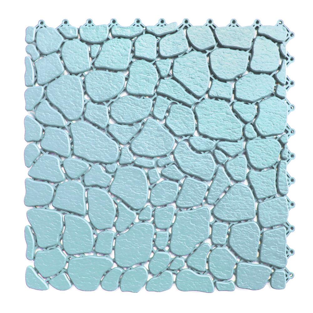 AQUA Neklizajuće antibakterijske obloge Aqua Stone, Oko bazena i za vlažne zone, Svetlo-plava, 1,38 m²