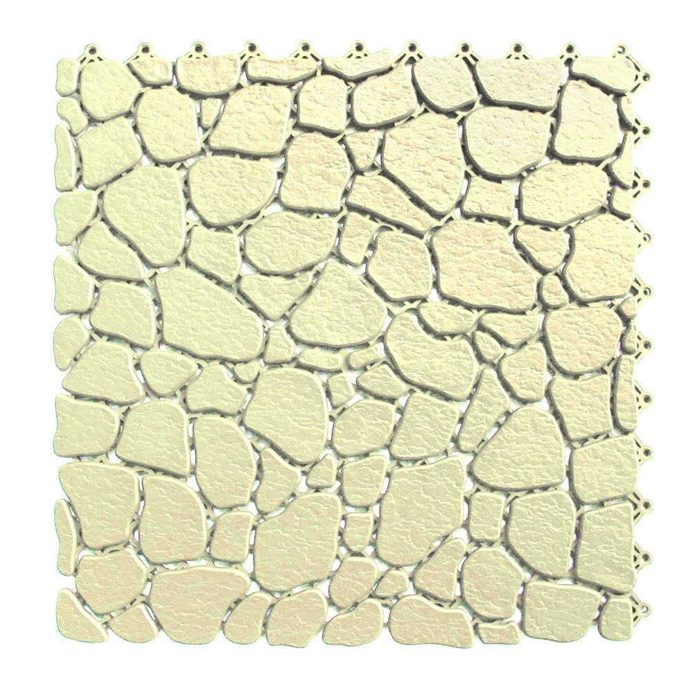 AQUA Neklizajuće antibakterijske obloge Aqua Stone, Oko bazena i za vlažne zone, Boja slonovače, 1,38 m²