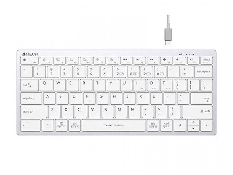 Selected image for A4 TECH FBX51C FSTYLER Tastatura, Membranska, Bluetooth bežično povezivanje, US, Bela