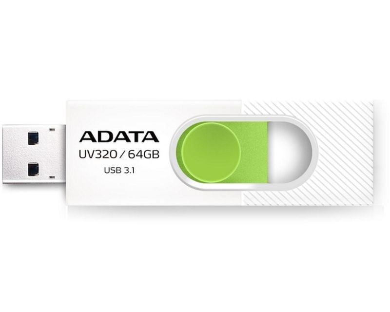 Selected image for A-DATA USB Fleš AUV320-64G-RWHGN 64GB 3.1 belo-zeleni