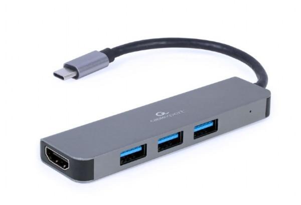 CABLEXPERT Adapter A-CM-COMBO2-01 USB C - HDMI/3xUSB 3.0