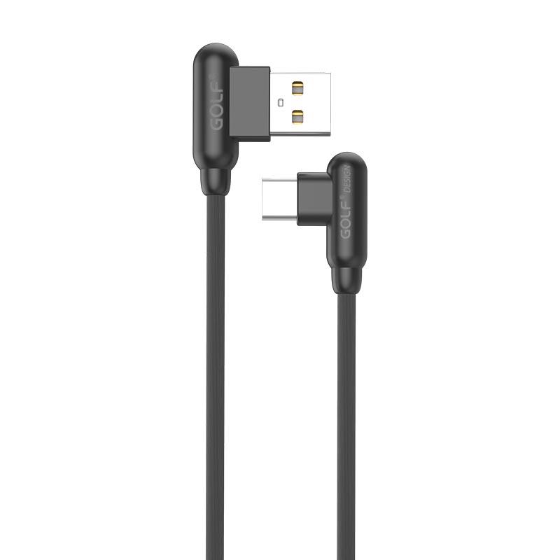 GOLF USB kabl tip C 1m 90° GC-45T crni
