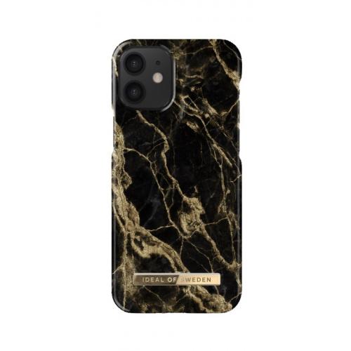 Selected image for IDEAL OF SWEDEN Maska za iPhone 12 Mini Golden Smoke Marble crna