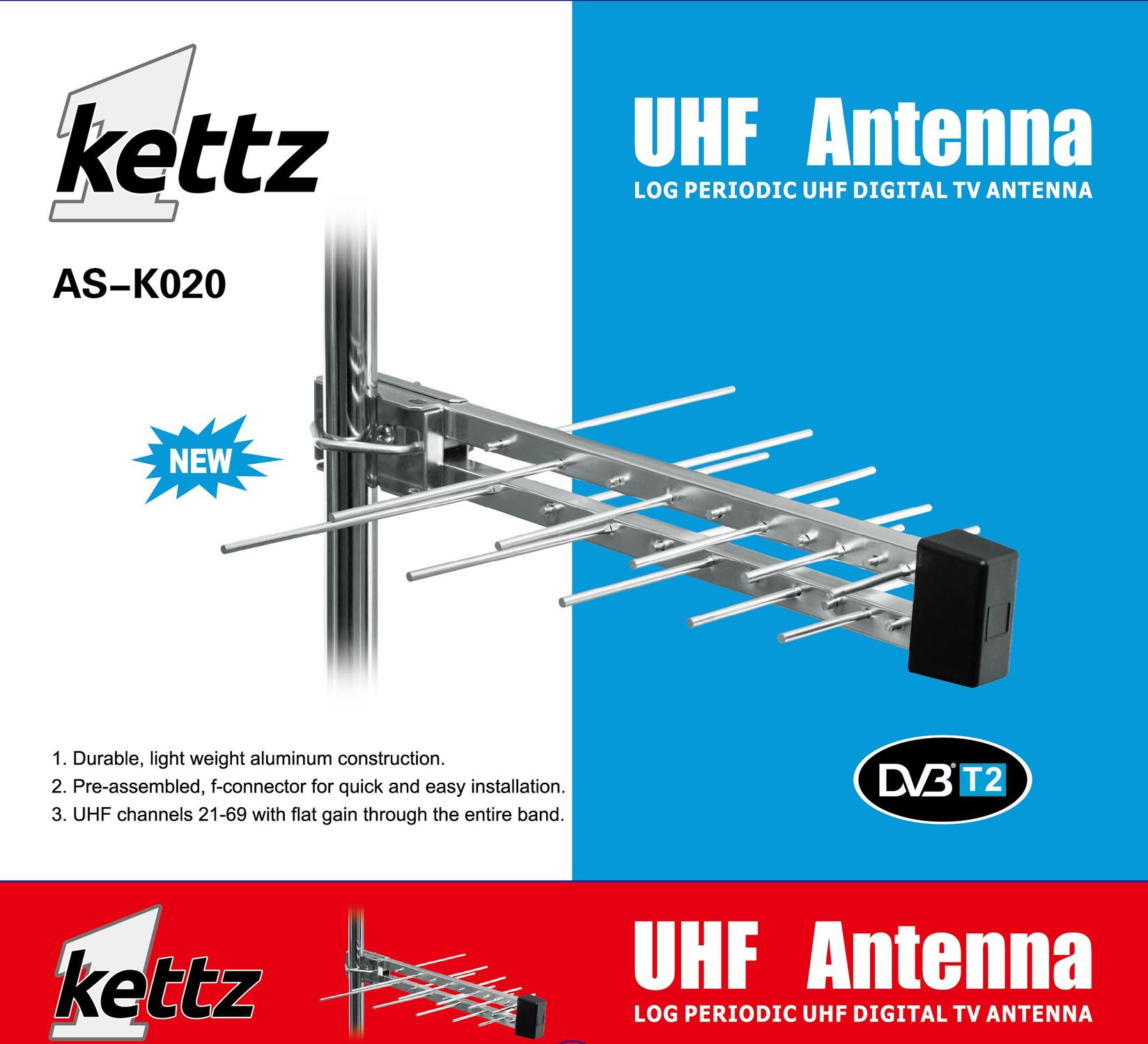 Selected image for KETTZ TV antena TV/FM/T2 RF AS-K020