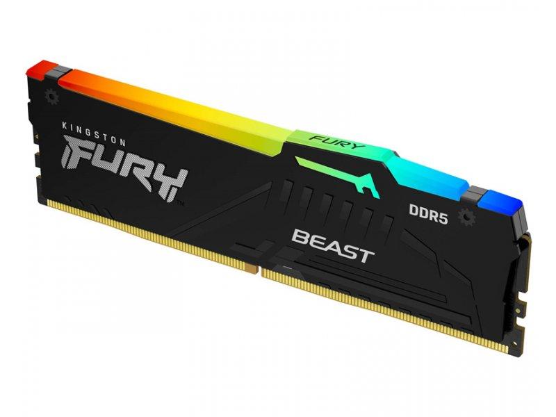 Selected image for KINGSTON RAM memorija DIMM DDR5 16GB 5600MT/s KF556C36BBEA-16 Fury Beast RGB