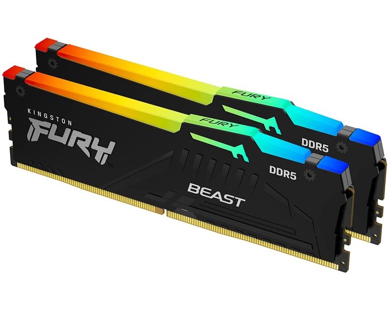 Selected image for KINGSTON RAM Memorija Fury Beast DIMM DDR5 32GB (2x16GB kit) 6000MT/s KF560C40BBAK2-32 RGB