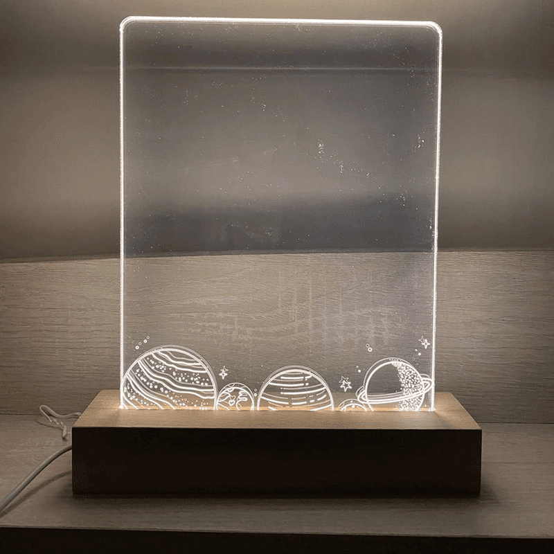 LED 3D Lampa sa olovkom, Kocka