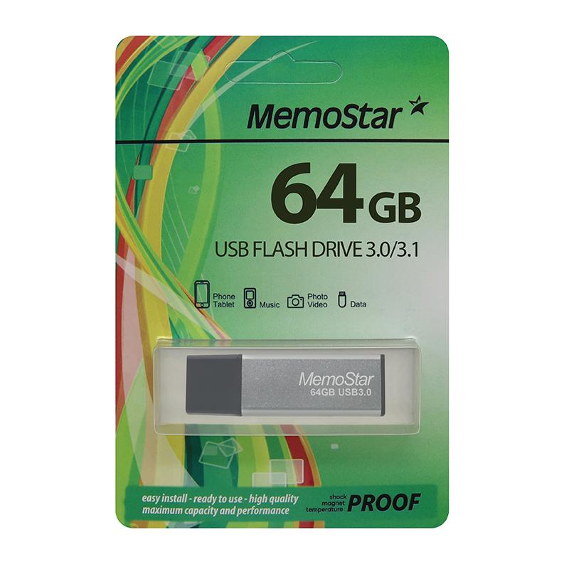 Selected image for MEMOSTAR USB Flash memorija 64GB SLIM 3.0 srebrna