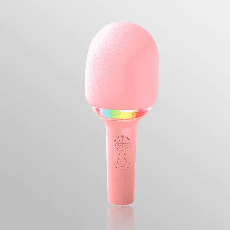 Mikrofon karaoke + zvučnik roze