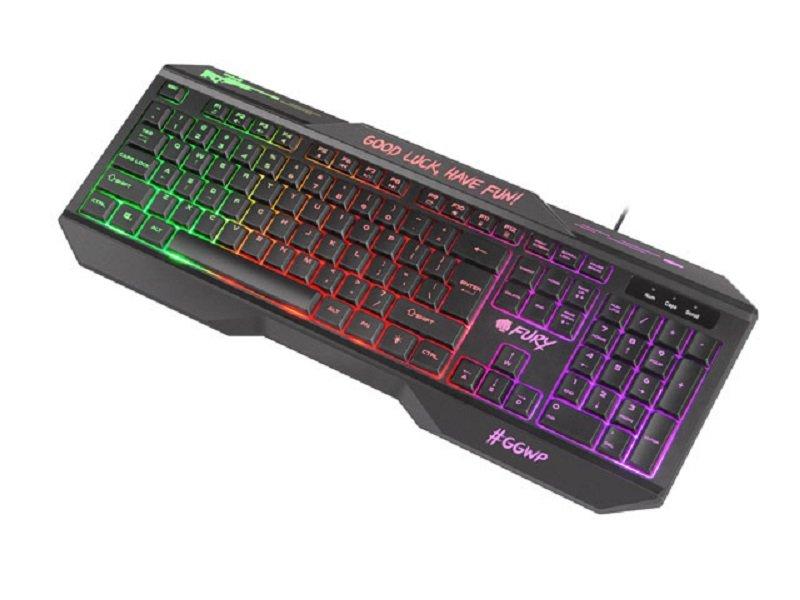 NATEC FURY HELLFIRE 2 Gaming tastatura, Standardna, USB, RGB, US, Crna