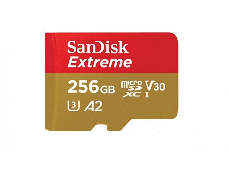 Selected image for SANDISK Memorijskla kartica, SDXC, 256GB Extreme micro, 190MB/s, UHS-I Class10 U3, V30+Ad