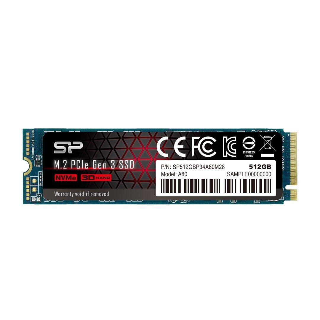 Selected image for SILICON POWER SSD 512GB Ace - A80 PCIe Gen 3x4 & NVMe 1.3, SLC + DRAM cache 3400-3000 MB/s