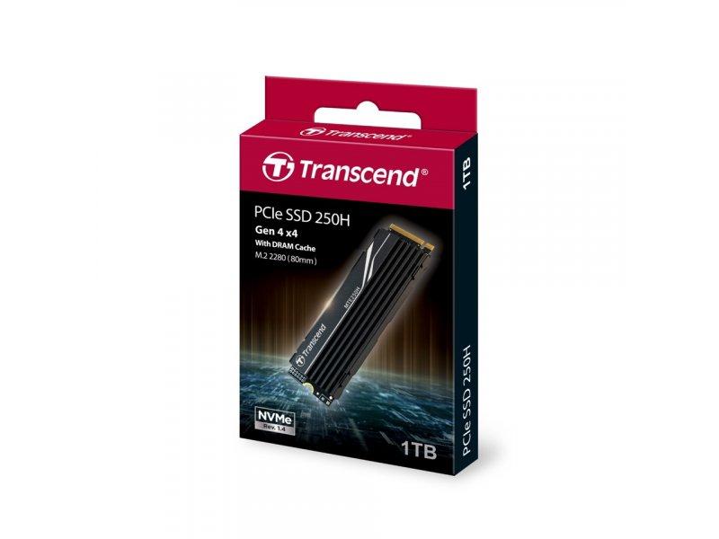 TRANSCEND TS1TMTE250H SSD memorija sa hladnjakom, 1TB, M.2 2280 PCIe Gen4x4