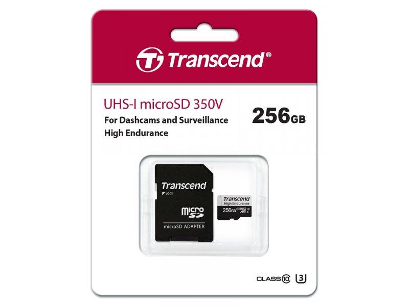 TRANSCEND TS256GUSD350V Memorijska kartiva 256GB, microSDXC sa adapterom, High Endurance
