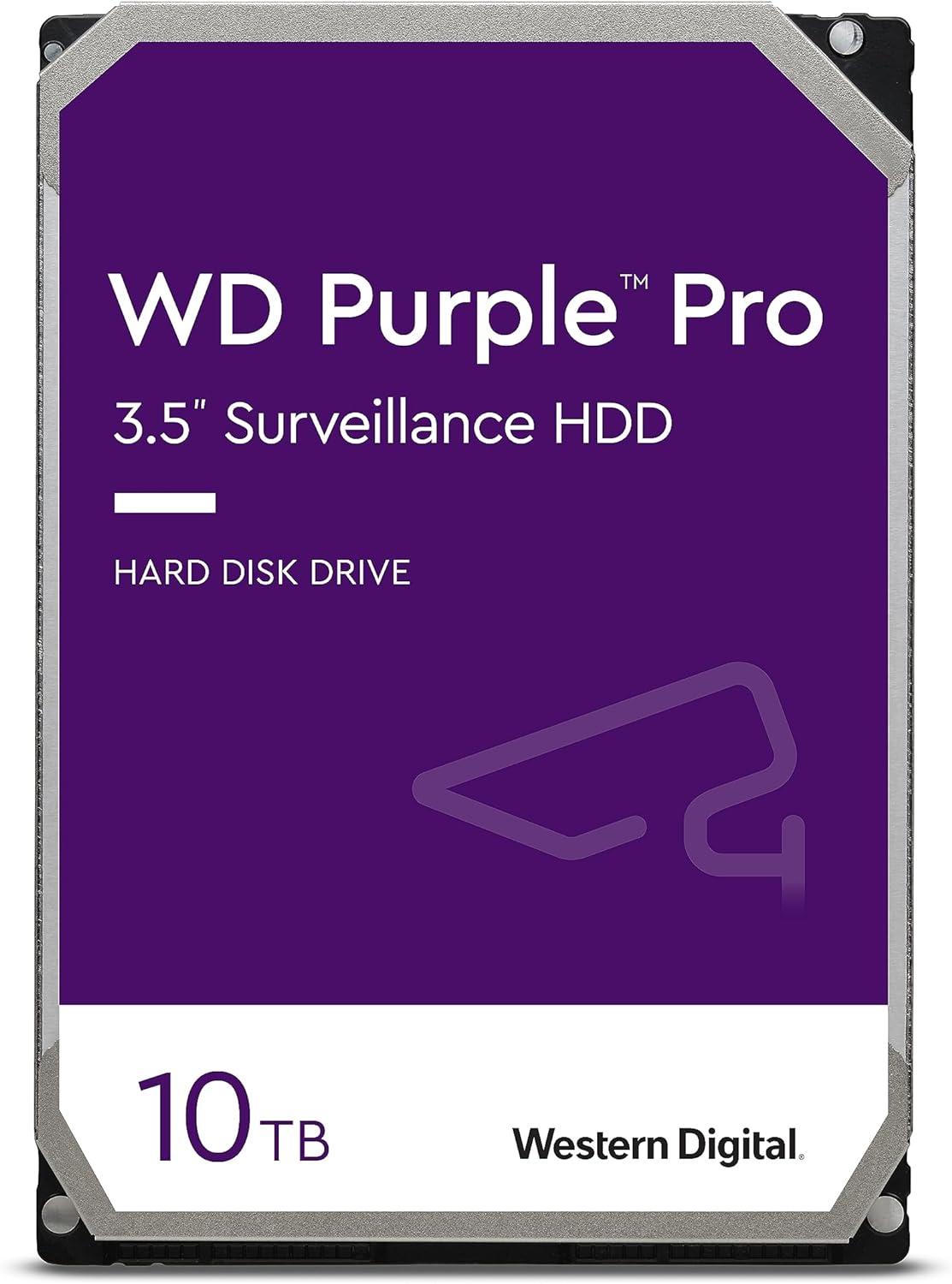 Selected image for WESTERN DIGITAL Hard disk 10TB WD101PURP SATA3 256MB Purple Pro