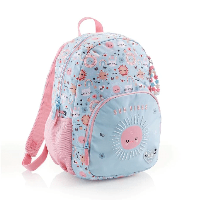 MIQUELRIUS Školski ranac Sun vibes, 2 pregrade, 24l, Roze-plavi