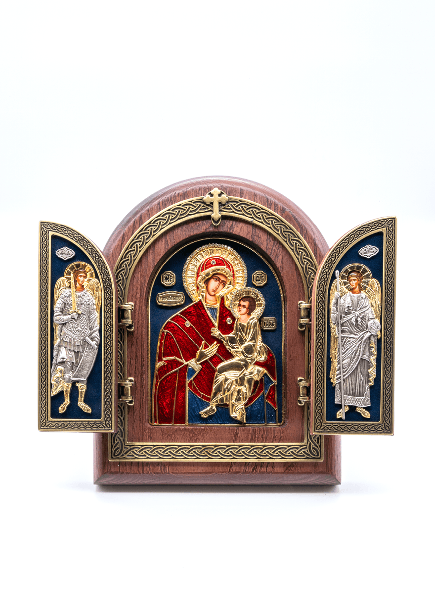 Triptih Presveta Bogorodica Brzopomoćnica Gorgoipiko, 220x255x32 mm